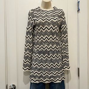 Zara B/W Collection Knit Top Long Sleeve